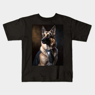 Royal Portrait of a German Shepherd Kids T-Shirt